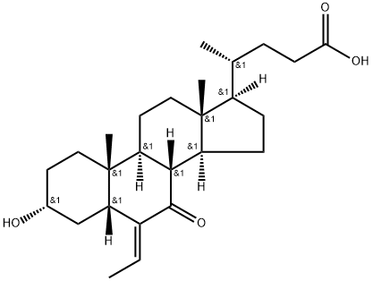 (ई)-3α-हाइड्रॉक्सी-6-एथिलिडीन-7-कीटो-5β-कोलन-24-ओइक एसिड