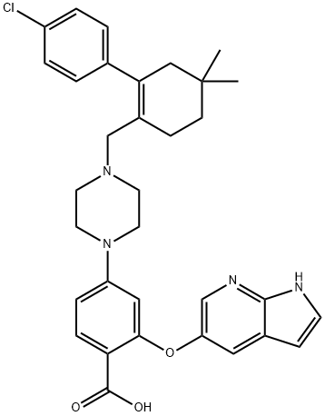 2-[(1एच-पाइरोलो[2,3-बी]पाइरिडिन-5-वाईएल)ऑक्सी]-4-[4-[[2-(4-क्लोरोफेनिल)-4,4-डाइमिथाइल रिंग हेक्स-1-एनिल] मिथाइल] पाइपरज़िन-1-यल] बेंजोइक एसिड
