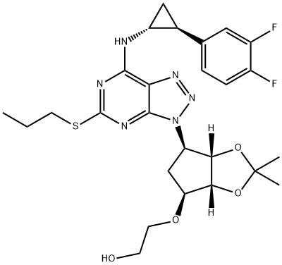2-[[(3aR,4S,6R,6aS)-6-[7-[[(1R,2S)-2-(3,4-डिफ्लुओरोफेनिल)साइक्लोप्रोपाइल]aMino]-5-(प्रोपिलथियो)-3H