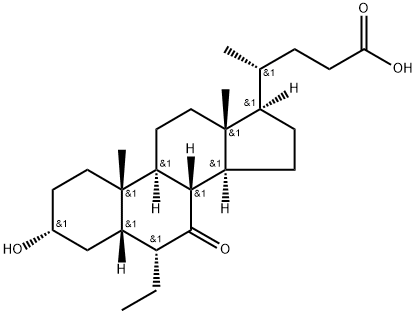 3α-हाइड्रॉक्सी-6-एथिल-7-कीटो-5β-कोलन-24-ओइक एसिड
