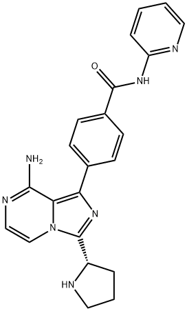 4-[8-अमीनो-3-(2एस)-2-पायरोलिडिनिलिमिडाज़ो[1,5-ए]पाइराज़िन-1-वाईएल]-एन-2-पाइरिडिनिल-बेंजामाइड