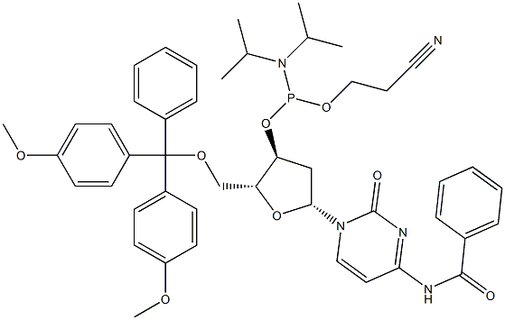 5'-O-DMT-N4-बेंज़ोयल-2'-डीऑक्सीसाइटिडीन 3'-CE फॉस्फोरामिडाइट