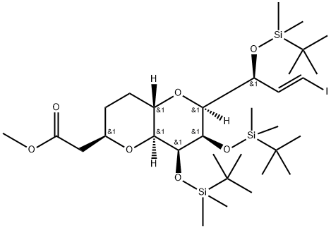 मिथाइल 2-((2R,4aS,6S,7R,8S,8aS)-7,8-bis((tert-butyldimethylsilyl)ऑक्सी)-6-((S,E)-1-((tert-butyldimethylsilyl)ऑक्सी )-3-आयोडोएलिल)ऑक्टाहाइड्रोपाइरानो[3,2-बी]पाइरान-2-वाईएल)एसीटेट