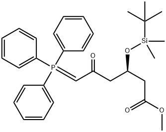मिथाइल (3आर)-3-(टर्ट-ब्यूटाइलडिमिथाइलसिलोक्सी)-5-ऑक्सो-6-ट्राइफेनिलफॉस्फोरानिलिडीनहेक्सानोएट
